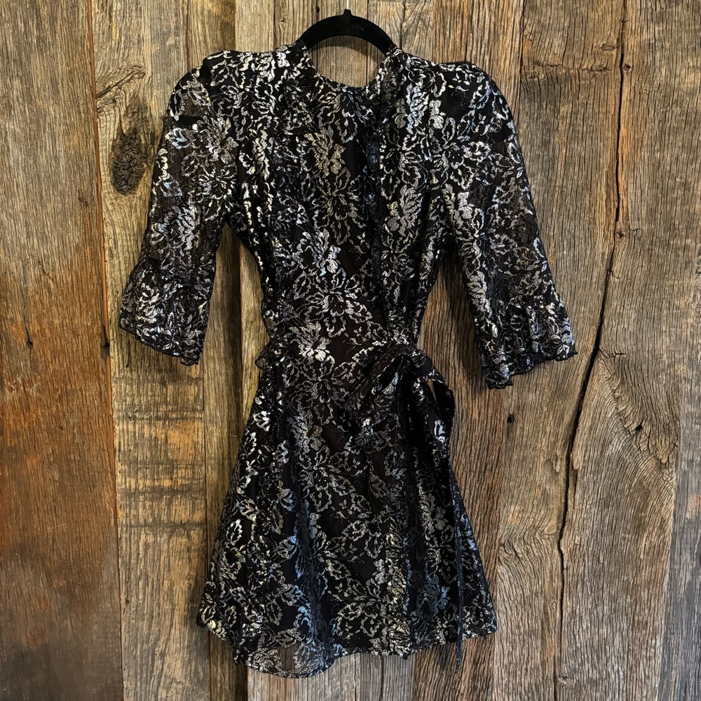 The Vampire’s Wife H&M Black Silver Lace Dress